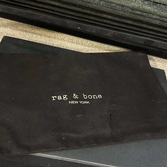 Rag & Bone Women Off White Leather Open Toe Chunky Heel Wyatt Sandal 10.5/41 NIB - Picture 11 of 12